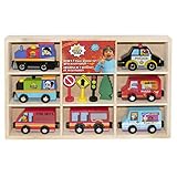 KIDS PREFERRED Ryan's World 7 Piece Wooden Vehicle Set and Accessories