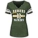 Aaron Rodgers Green Bay Packers Women's Green Key Performance Notch Neck T-Shirt