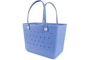 Addoklm Beach Bag, Rubber X Large Tote Bag for Waterproof, Washable and Durable Open Handbag for Boat Pool Sports Gym