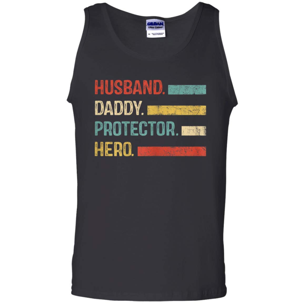 Vintage Funny Dad Husband Daddy Protector Hero For From Daughter Wife Son T Shirt