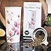 Willow & Everett 16oz Double-Walled Ceramic Tea Cup with Infuser and Lid. Tall Coffee Mugs - Magnolia Finish