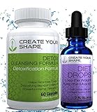 Create Your Shape Detox Cleanse Weight Loss & Diet Drops - Best Seller â€“ Rapid Weight Loss â€“ Flush Toxins - Appetite Suppressant - African Mango â€“ Fat Burner â€“ Increased Energy