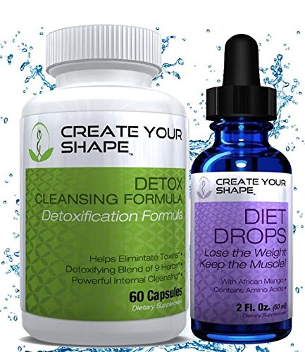 Create Your Shape Detox Cleanse Weight Loss & Diet Drops - Best Seller – Rapid Weight Loss – Flush Toxins - Appetite Suppressant - African Mango – Fat Burner – Increased Energy