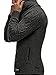 Ferbia Men's Thick Coat Cashmere Turtleneck Sweater Cardigan Male Wear Wool Sweater Lapel Tide