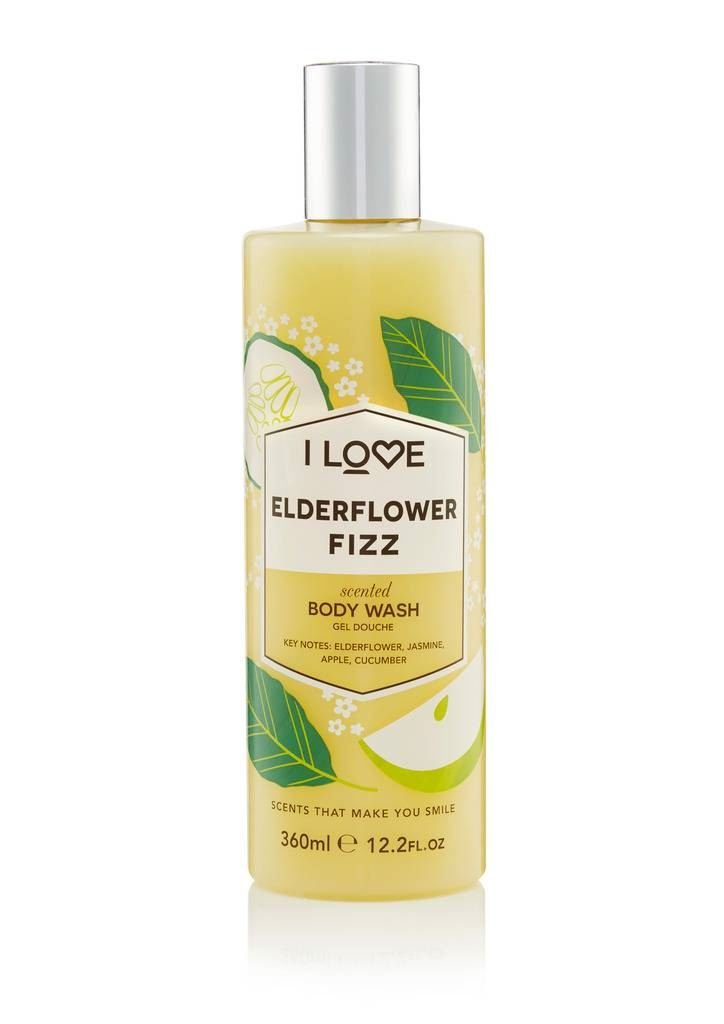 I Love Signature Elderflower Fizz Scented Body Wash, Rich & Creamy Foam Which Contains Natural Fruit Extracts, Cruelty-Free & Vegan-Friendly - 350ml