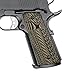 Cool Hand 1911 Slim G10 Grips, Full Size(Government/Commander), Magwell Cut, Big Scoop mag. Release, 3/16 Thin, Ambi Safety Cut, OPS Texture, These Grips Only Work with Short Bushings, Coyote Color