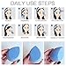 BEAKEY 2Pcs Makeup Sponge with 1Pc Kabuki Foundation Brush, Foundation Blending Sponge Latex-Free for Liquid Foundation