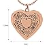 Ingooood Fashion Souvenir locket for women Flower heart pendant 18k real gold plated necklace jewelry