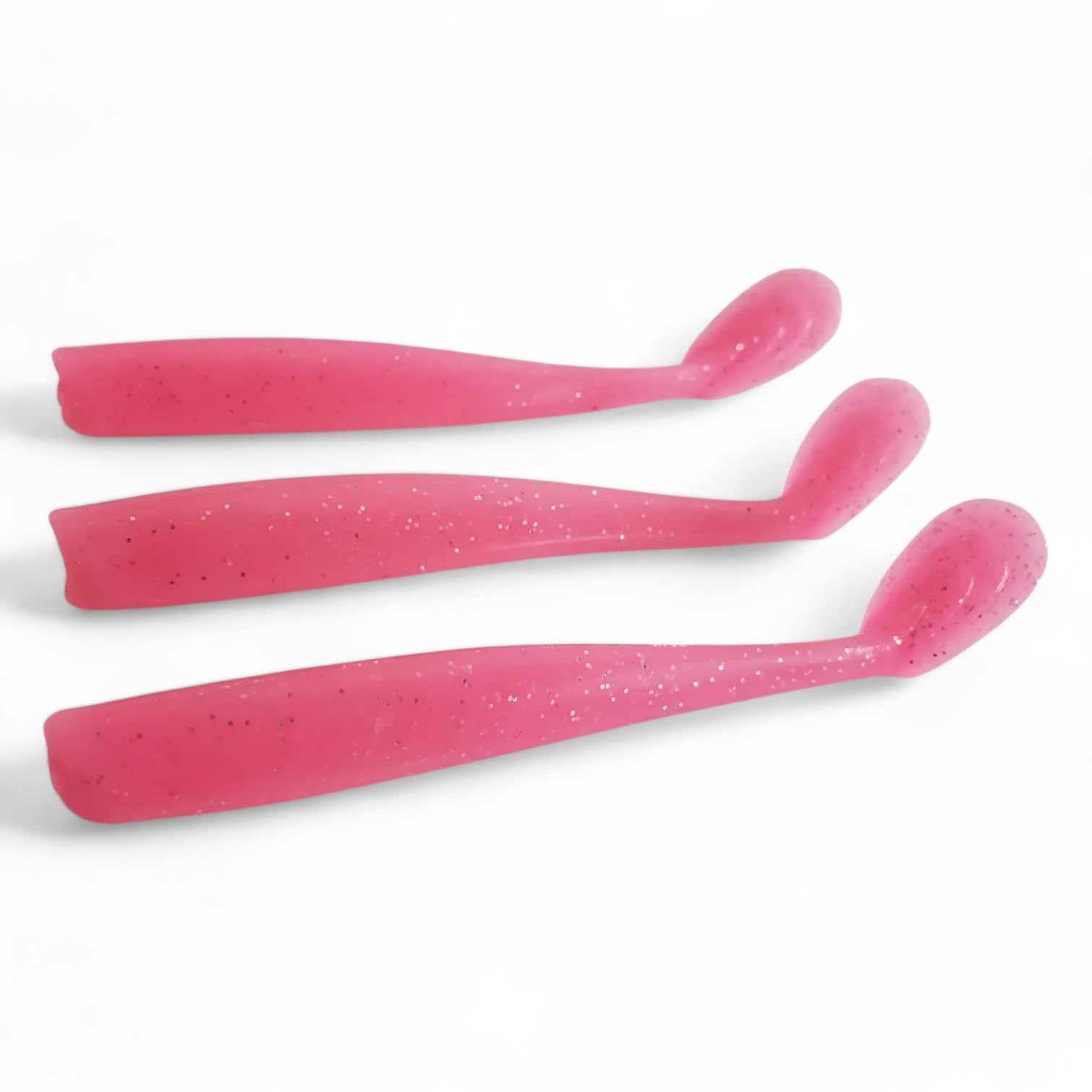 AT PRODUCTS Green Eyed Sandeel 3 x Soft fishing lure 4g/10cm Hot Pink Sparkle