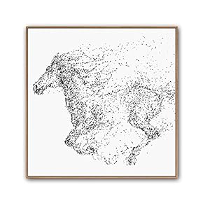 signwin Framed Canvas Wall Art Abstract Horse Canvas...