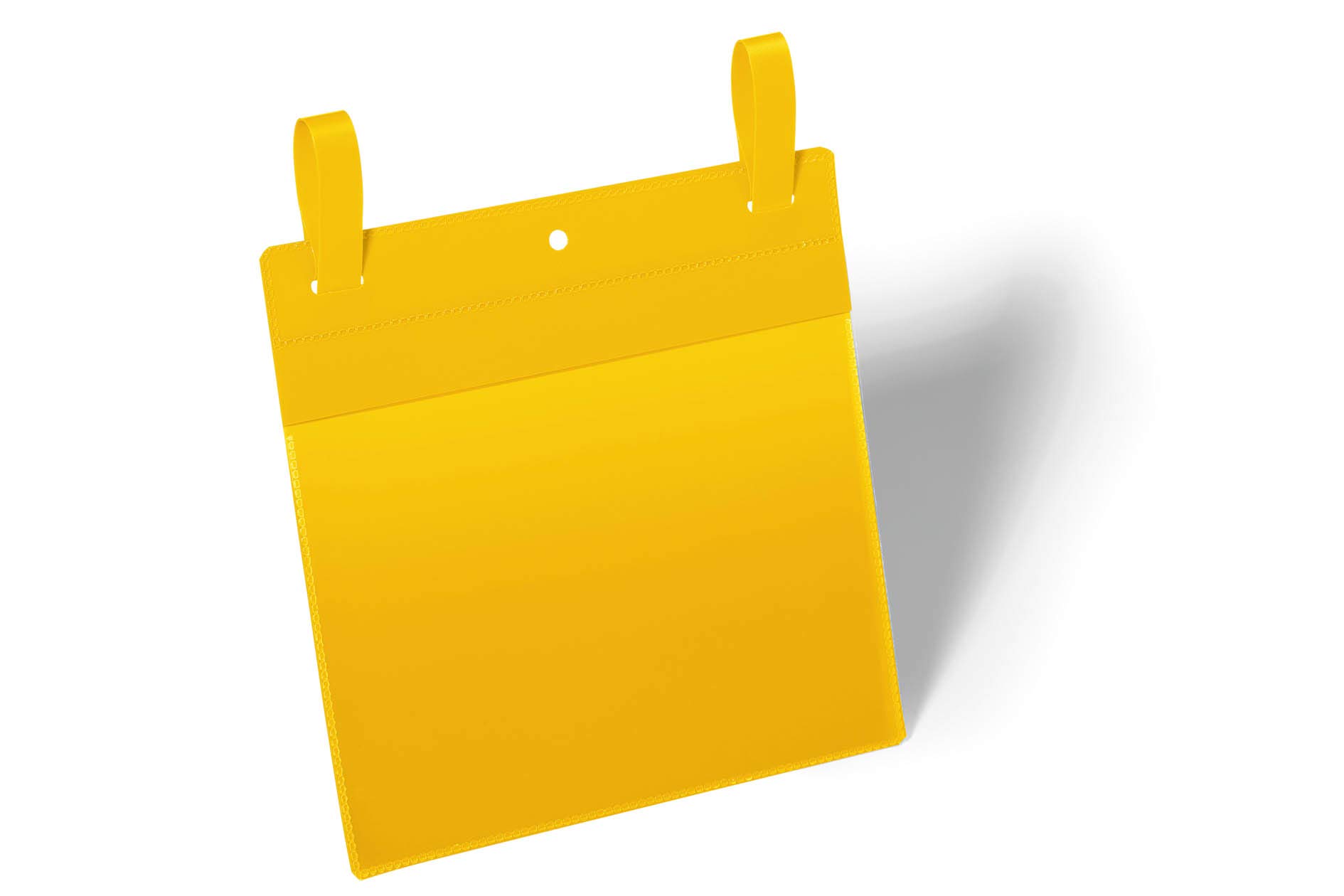 Durable Strap Ticket Holder Document Pocket Landscape - 50 Pack - A5 Yellow - Perfect for Use in Warehouse and Logistic Centres