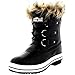 Womens Fur Cuff Fully Fur Lined Waterproof Lace Up Short Winter Snow Rain Boots