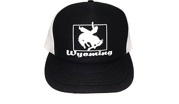 Black Wyoming Cowboy Western Mesh 