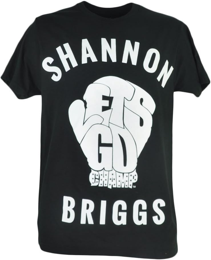 Shannon Briggs Cannon Lets Go Champ Boxer Logo Black Tshirt Tee Men Shirt