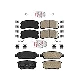 AmeriBRAKES Front Rear Ceramic Disc Brake Pads Kit