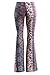 FASHIONOMICS Womens Boho Comfy Stretchy Bell Bottom Flare Pants (XL, Bluepaisley)