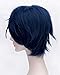 Short Ao no Exorcist -Okumura Rin Dark Blue Anime Cosplay wig COS-212A by HY