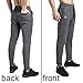 BROKIG Mens Jogger Sport Pants, Casual Zipper Gym Workout Sweatpants Pockets