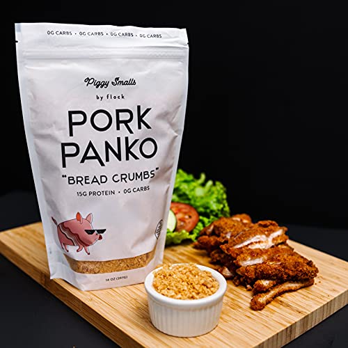 Pork Panko Keto Bread Crumbs, High Protein Healthy Keto Pork Rind Crumbs, Crushed Gluten Free