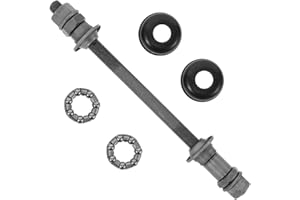 Yardwe Bicycle Rear Axle 180Mm Solid Metal Hub with Bearings for Mountain Bikes - Enhanced Stability and Smooth Rotation Grey 9.5Mm Diameter