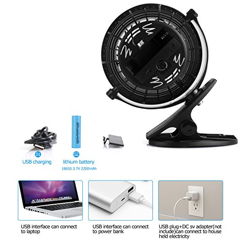 WEINAS Battery Operated Fan, 2 in 1 Misting Fan Clip On Baby Stroller Fan Rechargeable USB Portable Mini Desk Table Fan for Home,Office,Travel