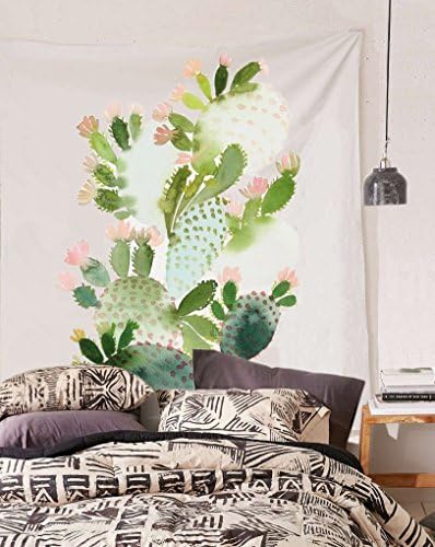 Cactus Landscape Tapestry Creative Wall Hanging Home Decoration Table Cloth (60"X 80")