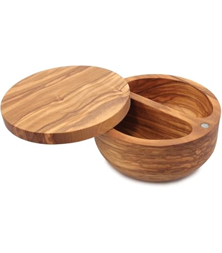 Amazon.com: Swissmar Palermo Olive Wood Salt Keeper – Dual
