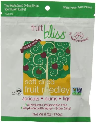 Fruit Bliss Soft Dried, Fruit Medley, 6 Ounce