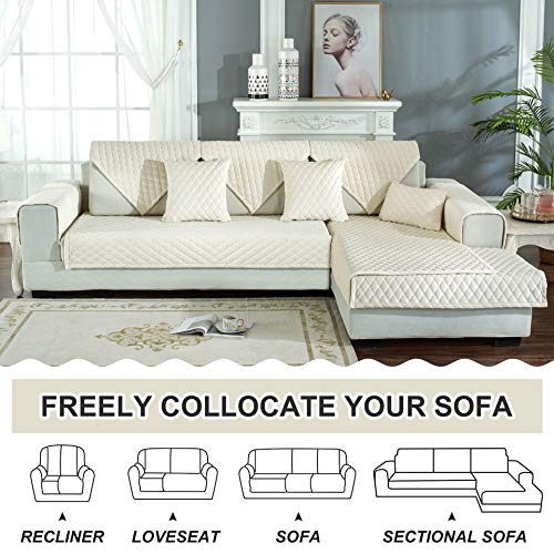 Royhom Sectional Sofa Cover, Sectional Couch Covers, Sofa Seat Covers