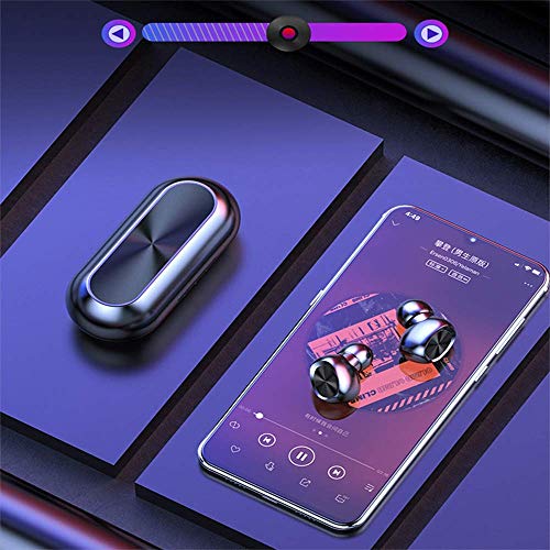 DeniseM117 - Auriculares Bluetooth inalámbricos TWS, estéreo, deportivos, Mic, incorporados, con bajos profundos para correr y deporte, color negro