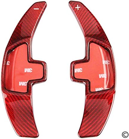 NULLA Steering Wheel Shift Paddle Extension Shifters Paddle Sticker For Mercedes Benz A B C CLA CLS E GLA GLS S SL G Class Carbon Fiber (Pleae confirm the size before order, thanks!) (Red)