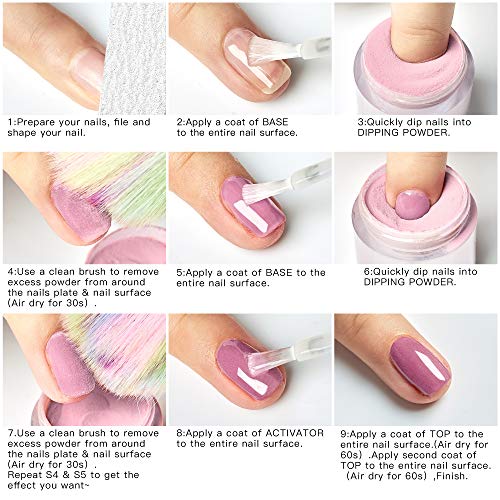 MTSSII Dip Powder Kit 12 Color Powder Refill Set Nail Dip Powder Kit