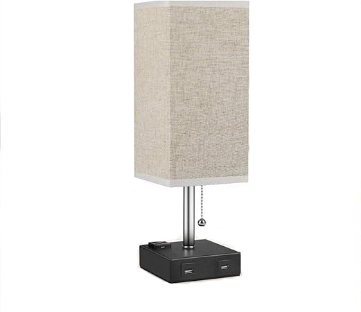 Lampe De Table Lumiere De Chambre A Coucher En Lin Lampe De Bureau De Chevet Lampe De Bureau Led Moderne Avec Abat Jour En Tissu Pour Chambre Salon Bureau Amazon Fr Cuisine Maison