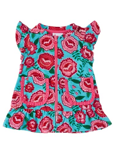 RuffleButts Baby Girls Terry Butterfly Sleeve Full Zip Cover-Up - Swimwear at Amazon