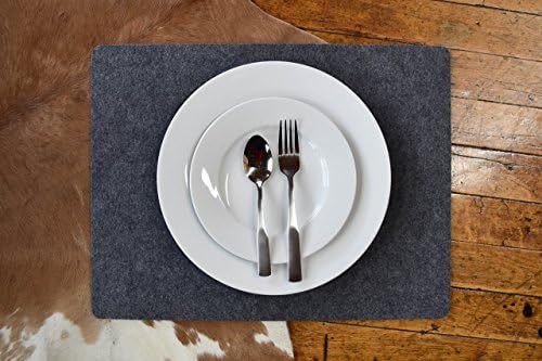 Premium Felt Placemats. 17" x 13" Set of 2! 4mm Thick Felt Ships from USA. Table protector. Table cover.