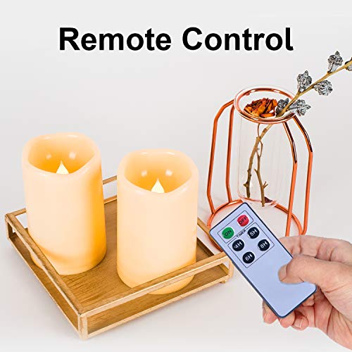 Amagic 5" x 3" Outdoor Waterproof Flameless Candles Set of 6, Battery