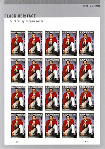 2019 Black Heritage Gregory Hines Sheet of Twenty Forever Postage Stamps Scott 5349