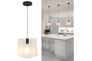 OIYIO DSMJFU Modern Matte Black Pendant Lights Kitchen Island, Farmhouse Hanging Pendant Lighting Over Sink, Milk Glass Kitchen Pendant Light Fixture for Dining Room, Hallway, Bathroom