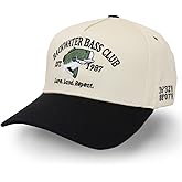 Vintage Outdoor Club Trucker Hats | Bass | Duck | Canoe | Horse Racing | Embroidered 2-Tone Snapback Cap