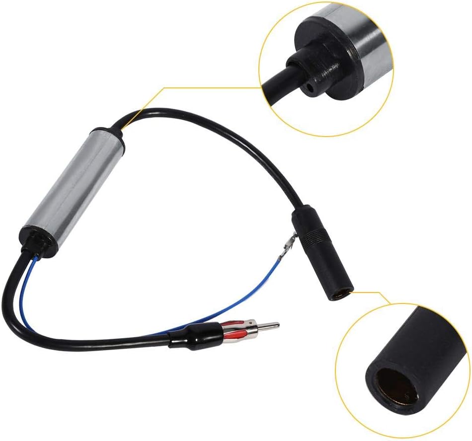 車載 Fmアンテナ信号増幅器 カーラジオ ブースター 延長ケーブル 12v 24v Amp Fm信号強化 小型 無線 自動車用 長距離受信 強信号 耐久性 高品質の音質 カーナビ カーエレクトロニクス 車 バイク Amazon