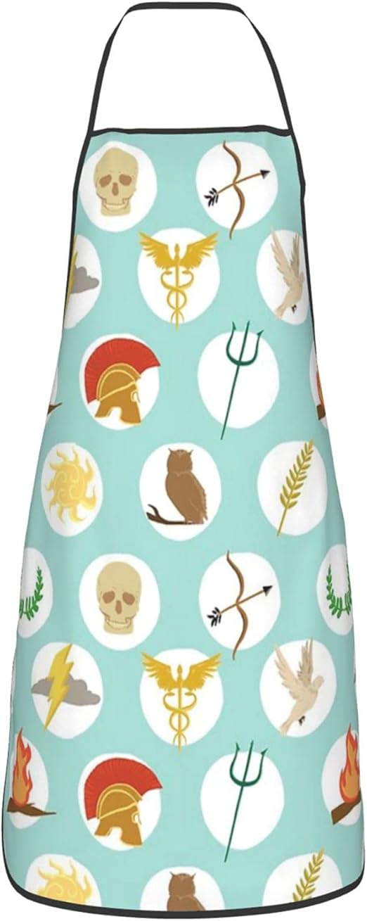 Apron Greek Gods Mythology Repeat Pattern Percy Jackson Inspired