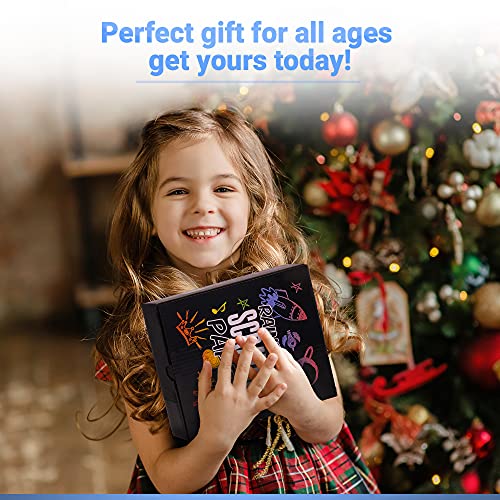 Scratch Art Book for Kids Set with Large Rainbow Scratch Paper