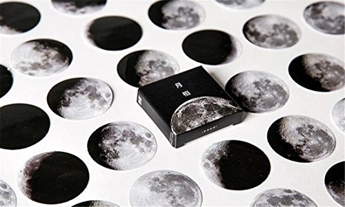 Tmrow 45Pcs/Set Moon Style Mini Paper Decoration DIY Scrapbook Notebook Album Seal Sticker