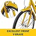 Happybuy 26inch Adult Tricycle 7 Speed Single Speed 3 Wheel Bike Adult Tricycle Trike Cruise Bike Large Size Basket for Recreation Shopping (Yellow/7-Speed)thumb 3