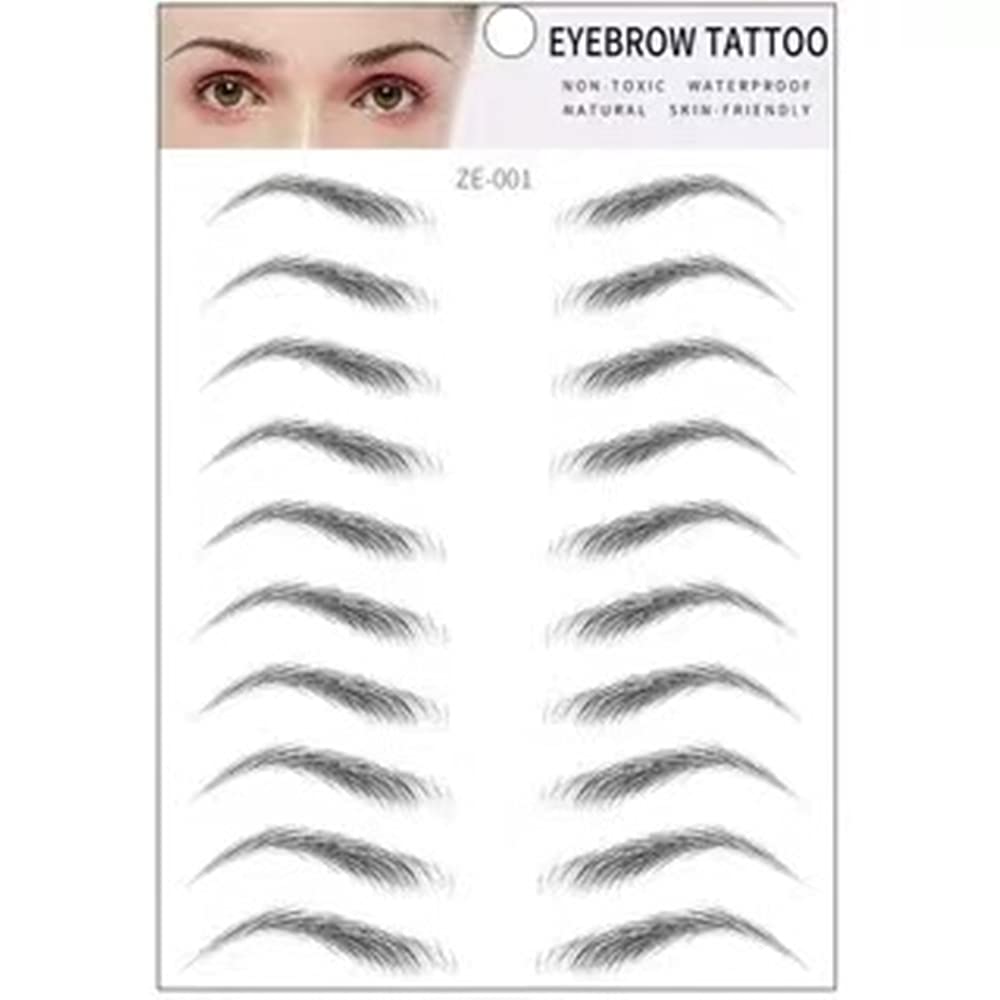4 Sheets Eyebrow Tattoo Stickers Waterproof Eyebrow Tattoos False Eyebrows Eyebrow Transfers Stickers Grooming Shaping Eyebrow Stickers