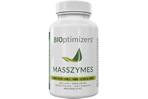 BiOptimizers MassZymes - Complete Digestive Enzymes Supplement for Gut Health - Bloating Relief for Men and Women - Lipase Am