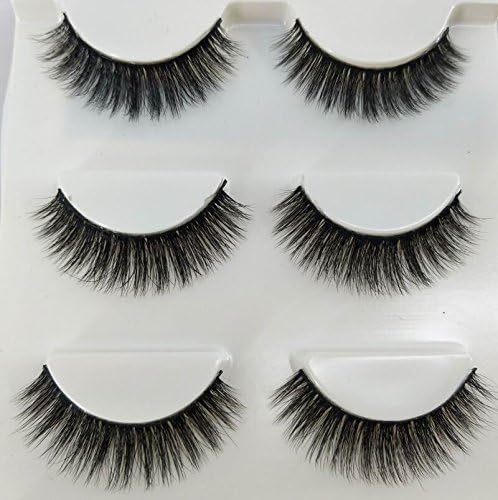 3 Pairs Natural False Eyelashes Fake Lashes Long Makeup 3D Mink Lashes Eyelash Mink Eyelashes X06