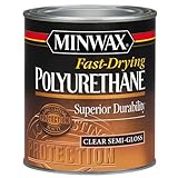 Minwax 63005444 Fast Drying Polyurethane Clear Finish, quart, Semi-Gloss