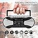 Greadio Emergency Solar Portable Weather Radio with Crank Charge, SOS Alarm, 3W Flashlight, Reading Lamp & 4000mAh Power Bank for Survival, Camping and Outdoors (White)