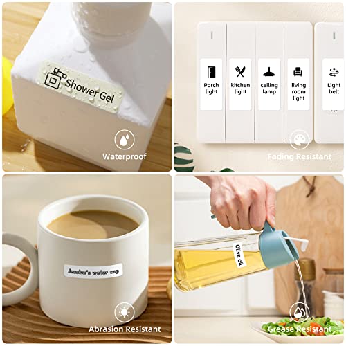 NIIMBOT D110 Mini Label Maker Machine with Tape(Pre-Cut Size 12x40mm), Portable Bluetooth Sticker Printer, Inkless Automatic Feeding One-Touch Custom Printing, Compatible with Phone Only